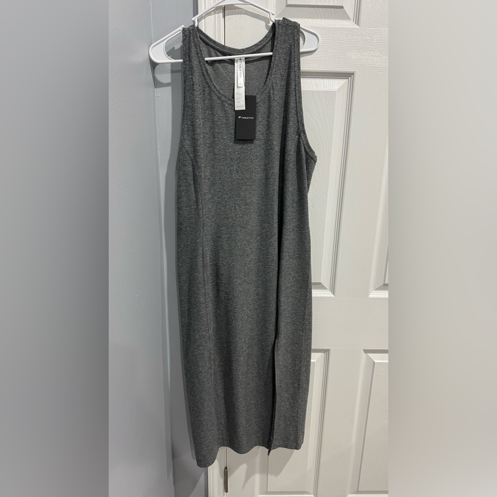 Fabletics Gray Cloud Midi Dress